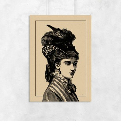 Plakat kobieta z epoki - portret