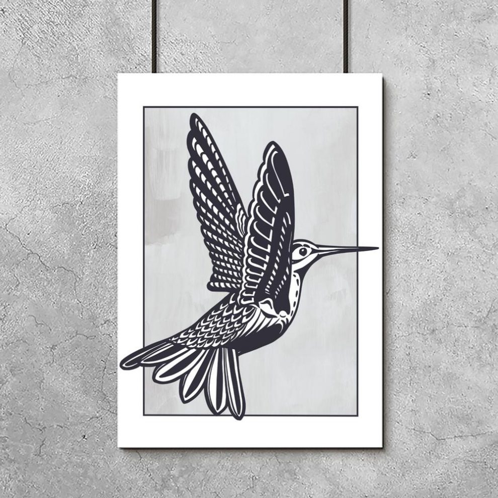 Plakat Koliber Dekochatka Kreatywne Dekoracje