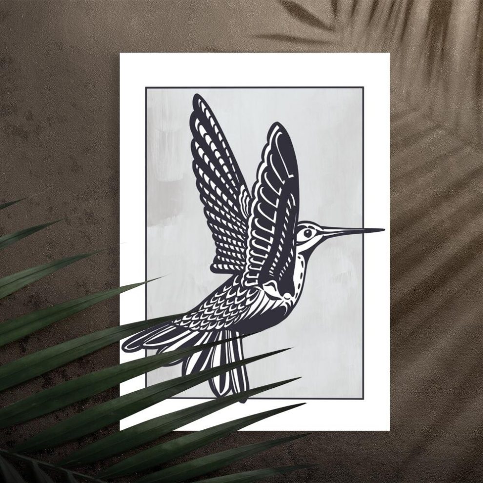 Plakat Koliber Dekochatka Kreatywne Dekoracje