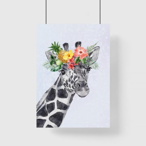 Plakat z żyrafą