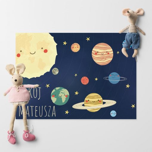 Plakat personalizowany z planetami