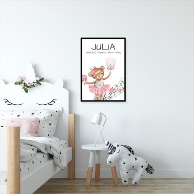 Plakat dla Julii z metryczką
