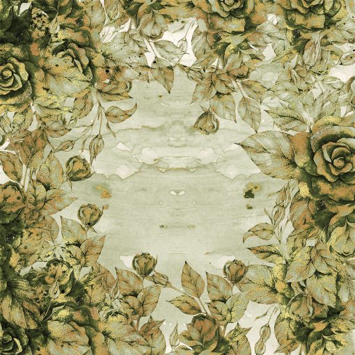 Fototapeta z różami w zielonych barwach