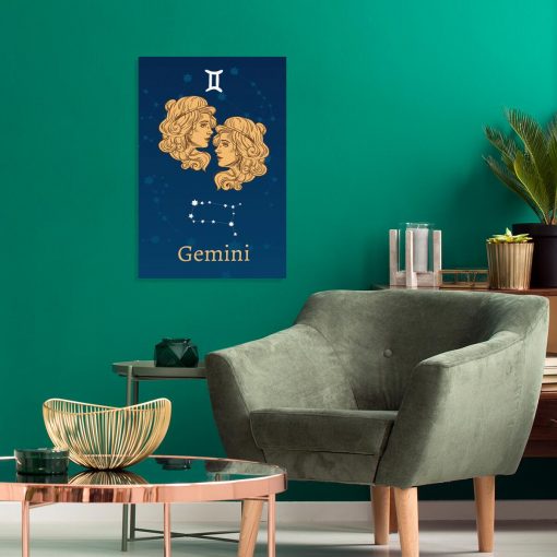 Granatowy obraz ze znakiem zodiaku