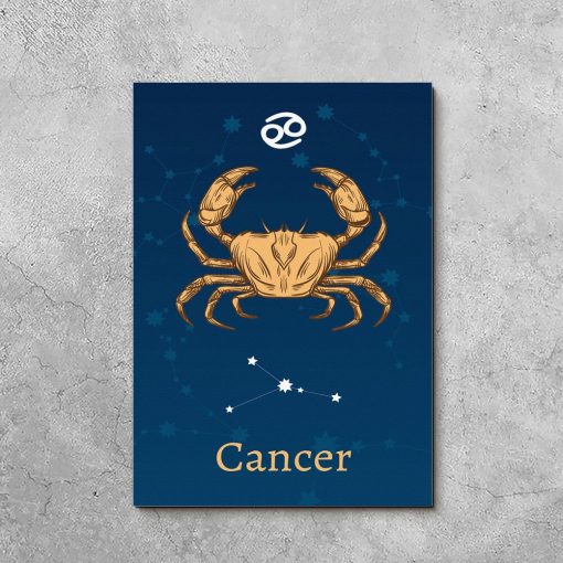 Obraz niebieski z rakiem - zodiak