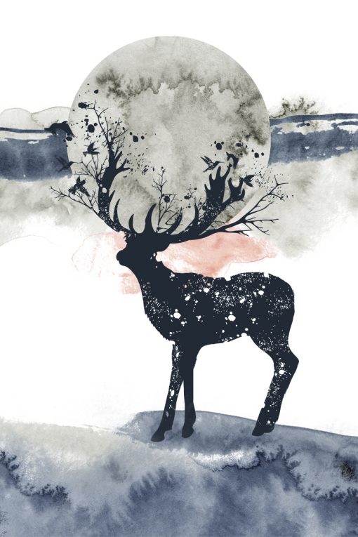 Obraz pionowy z jeleniem