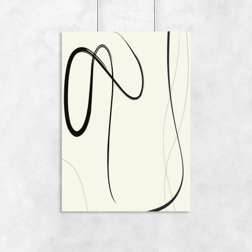 Plakat sznurki i nici w abstrakcji