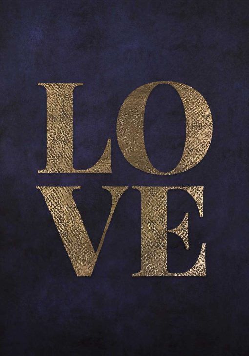 Plakat typograficzny - love