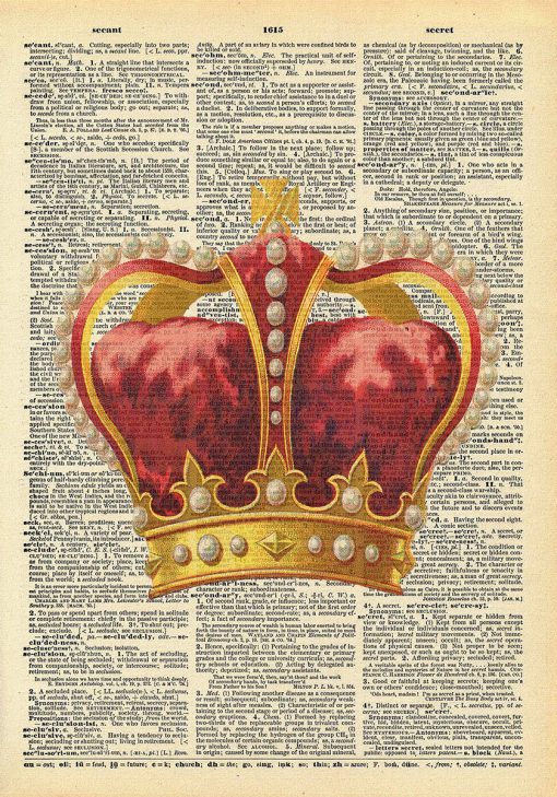 Plakat z koroną króla