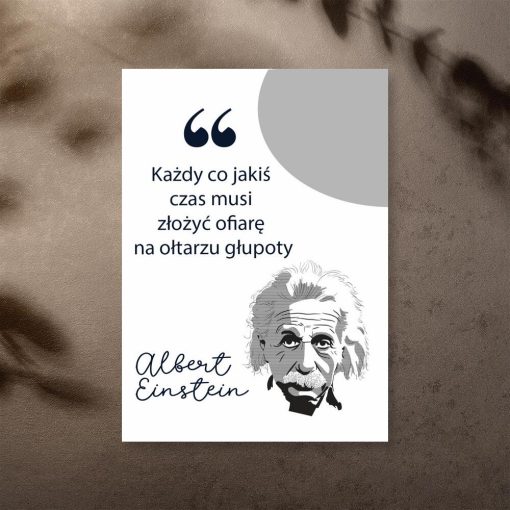 Plakat z maksymą Einsteina