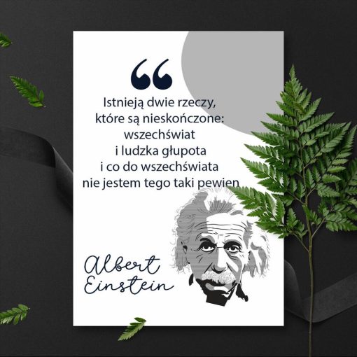 Plakat ze słowami Einsteina