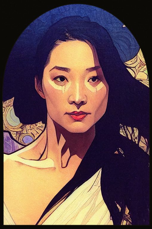 Obraz z kobietą z Azji