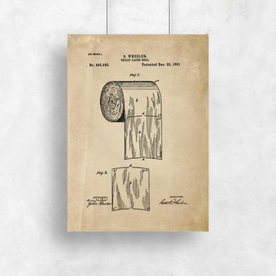 Plakat vintage z patentem