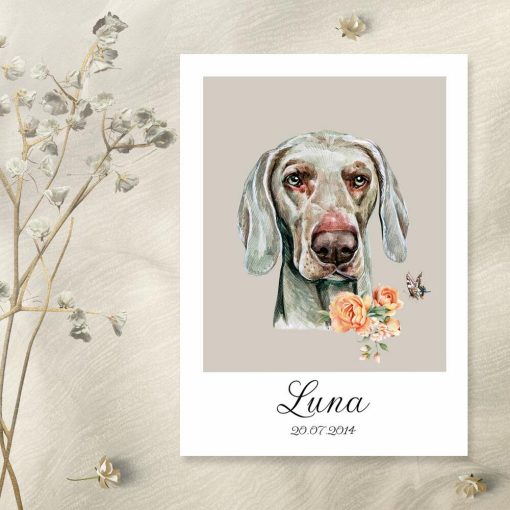 Plakat z imieniem psa - Luna