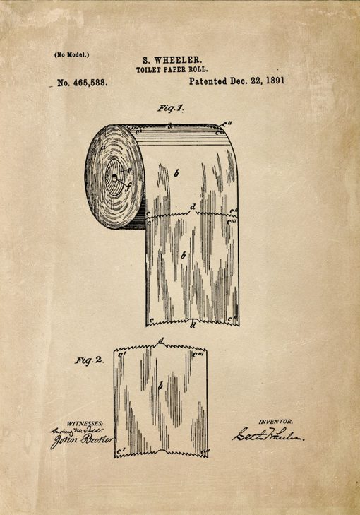 Plakat z patentem z XIXw.