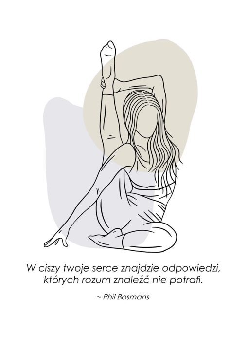 plakat z dziewczyną joginką