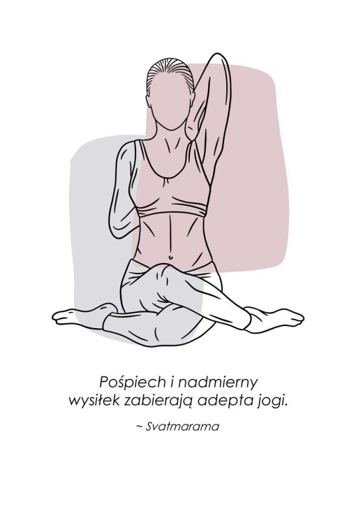 Plakat z kobietą ćwiczącą jogę
