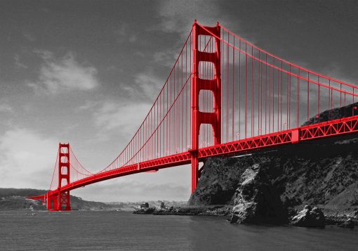 Obraz z czerwonym mostem