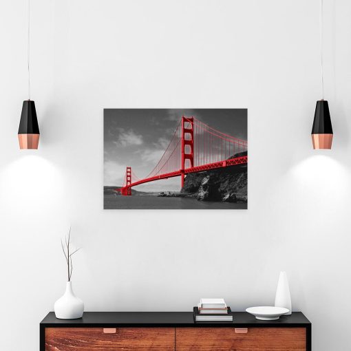 Obraz z czerwonym mostem do biura