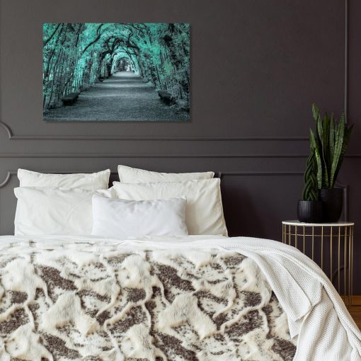 Obraz z turkusowym korytarzem do sypialni