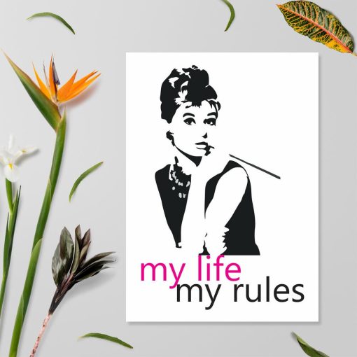 plakat ze słowami Audrey Hepburn