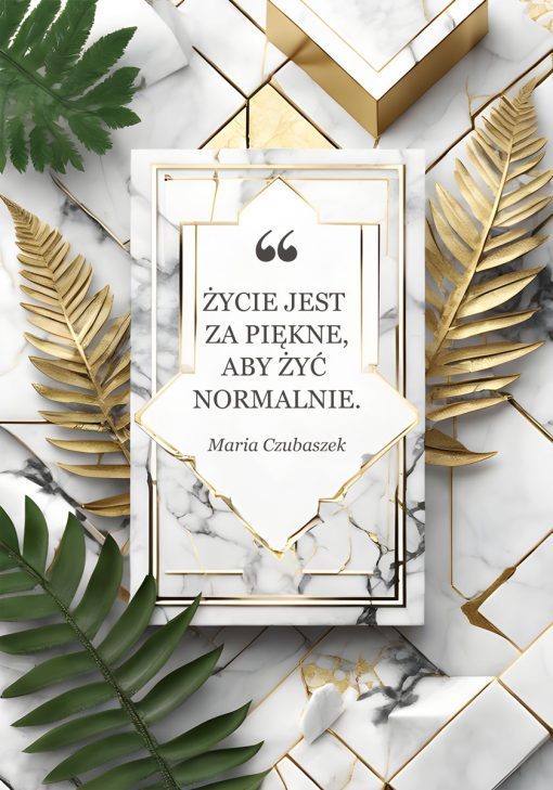 Plakat z cytatem - Maria Czubaszek