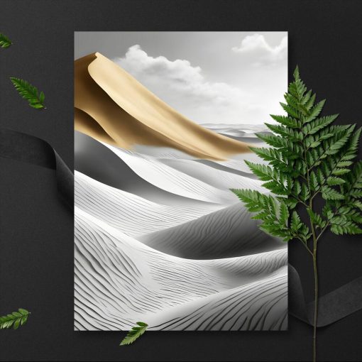 Plakat z motywem pustynnego krajobrazu